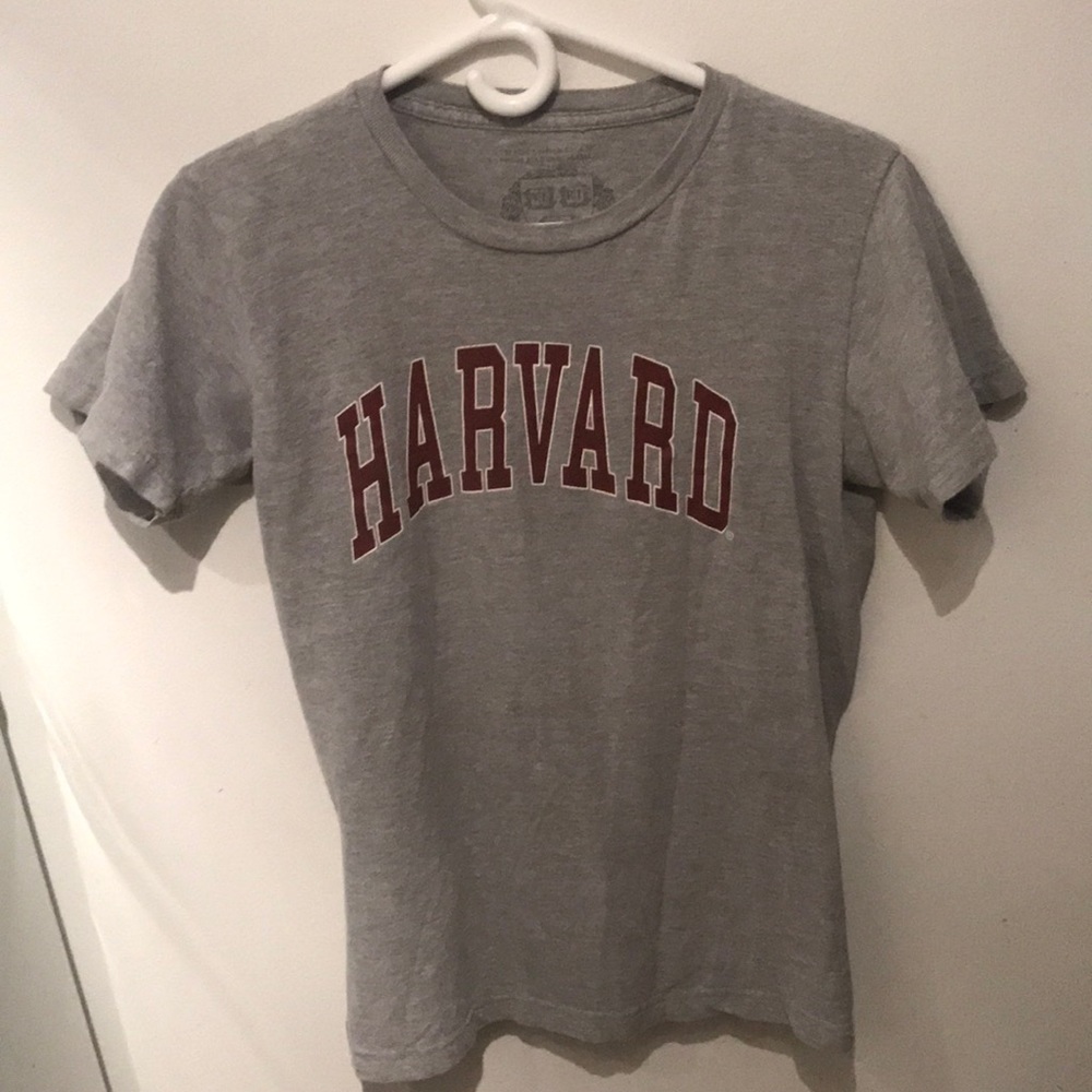 Fabulous Official Harvard University Grey Campus Tshirt with red lettering USA